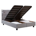 Κρεβάτι με Κεφαλάρι και Αποθηκευτικό Χώρο Hauz Pandora 180X200 Keten 44 Stone